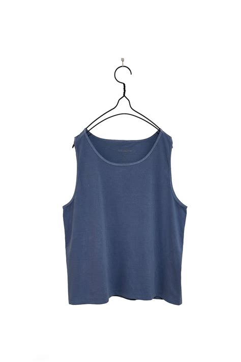 ACO/GARMENT DYE TANK TOP(WIDE) DUSTY BLUE | ＆Chill