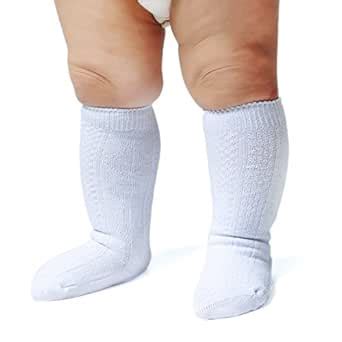 Buy Epeius Unisex-Baby 3 Pair Pack Seamless Cable Knit Knee High Socks ...