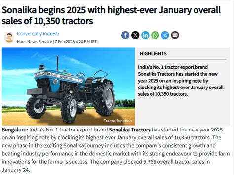 News, Events, Awards, TV Inteviews | Media Room Sonalika Tractors