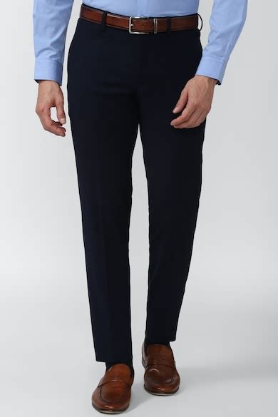Buy Men Black Solid Formal Trousers Online - 741446 | Peter England
