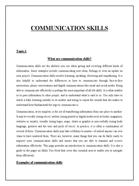 Image result for Communication Skills Lecture Notes PDF