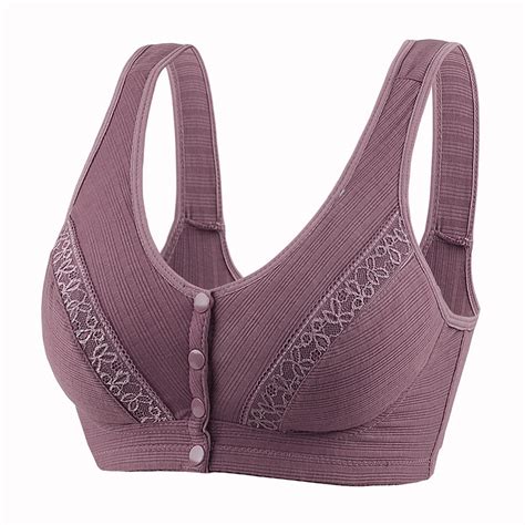 Bigersell Bras for Elderly Women Front Closure Sports Bras Push up ...