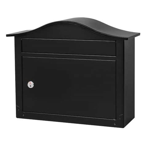 Buy Saratoga Black, Medium, Steel, Locking Wall Mount Mailbox Online at ...