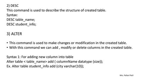 Image result for SQL Data Definition Example
