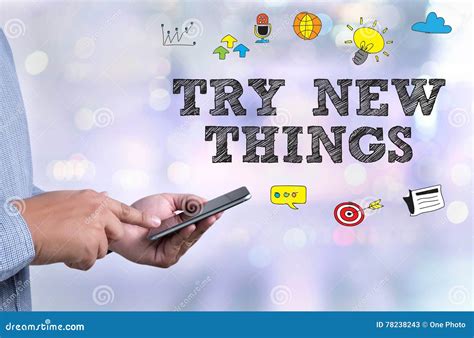 TRY NEW THINGS stock image. Image of modern, inspire - 78238243