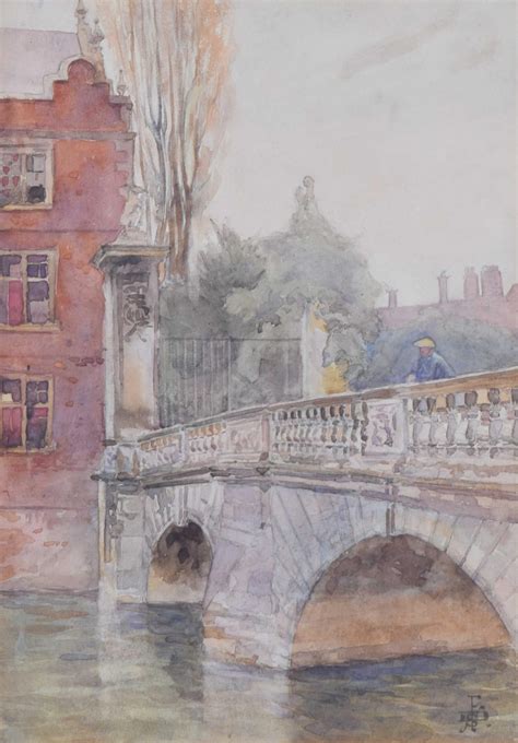 Unknown - St John's College, Cambridge Kitchen Bridge watercolour by ...