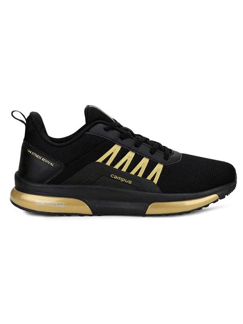 Buy Running Shoes For Men: Brazil-Pro-Blk-Golden | Campus Shoes
