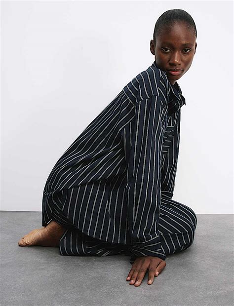 Buy Pure Cotton Striped Pyjama Set at Marks & Spencer