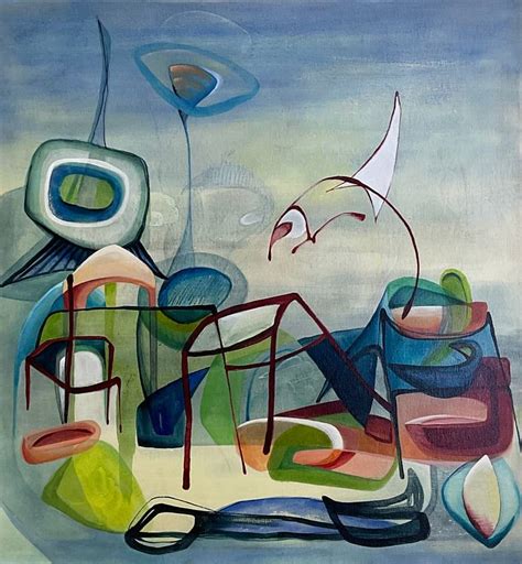 Flags and Fishes Painting by Julia Pinkham | Saatchi Art