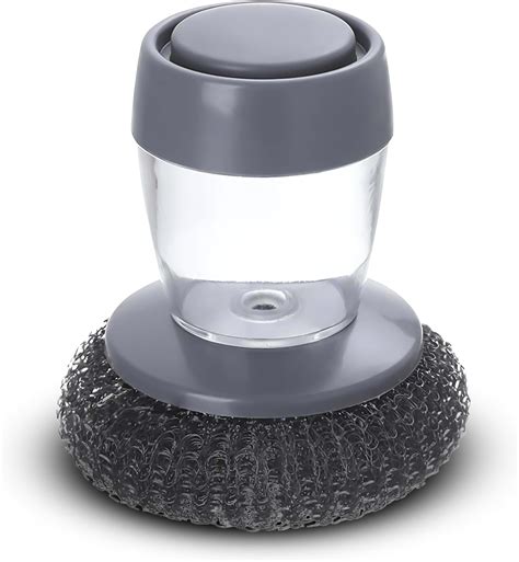 Qinitzz Kitchen Soap Dispensing Palm Brushes with Replaceable Scrubber ...