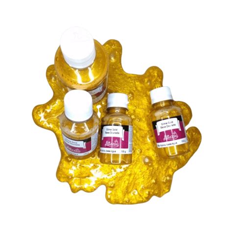 Cola Dourada Brilhante Base Slime Metálica Ouro Para Slimes Metalicos ...