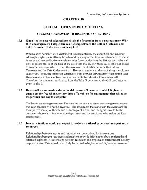 Rais12 SM CH19 - snmdsjd - Accounting Information Systems CHAPTER 19 ...