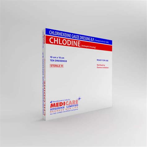 Buy MEDICA CHLODINE CHLORHEXIDINE GAUZE DRESSING 10CM X 10CM Online ...