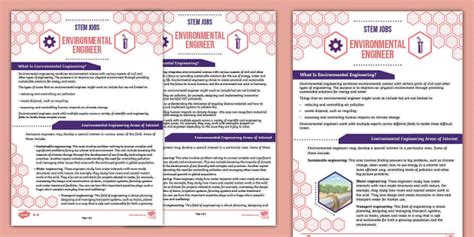 STEM Jobs - Environmental Engineer Facts (Differentiated)