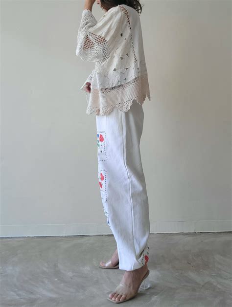 RMPT 刺繍リメイクパラシュートパンツ | alocasia vintage