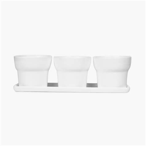 Buy Planter With Plate - Set Of 3 from Home Centre at just INR 599.0