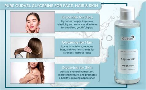 Gudvel Face Glycerine for Women, Glycerin Liquid for Moisturizing ...