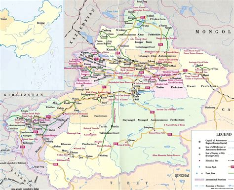 Xinjiang Travel Map-China Silk Road Travel