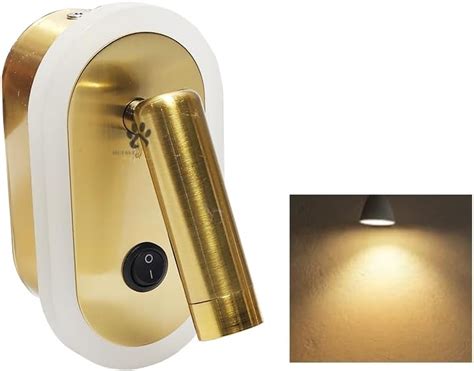 Mufasa 5 Watts Golden Finish Acrylic Back Beside Light Bedroom Wall ...