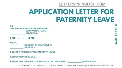 Image result for Paternity Leave Application Sample