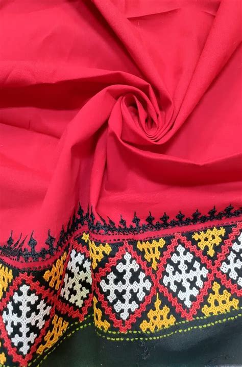 Shop the Stunning Black & Red Kantha Work Cotton Blouse Piece - Limited ...