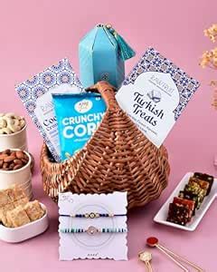 Hyperfoods® Rakhi For Brother And Bhabhi Rakhi With Dry Fruits Combo ...