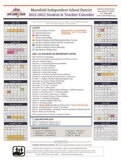 Mansfield Independent School District 2021-2022 Student ... / mansfield ...