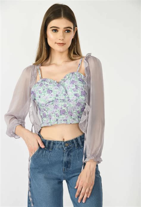 Crop Spaghetti Top With Shrug - Bars Of Beauty
