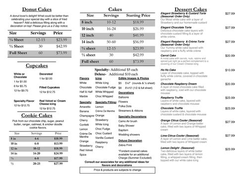 Menu at Haas Bakery, Oregon