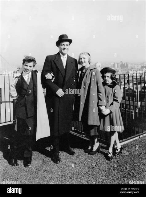 Center from left: Charles 'Buddy' Rogers and Mary Pickford with their ...