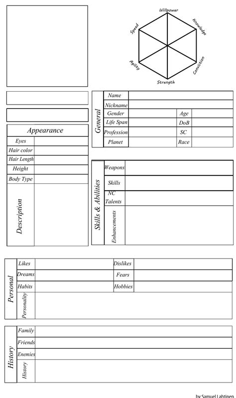 Character Sheet Template, Web get different professional character ...
