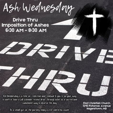 Ash Wednesday - Drive Thru Imposition of Ashes, 1345 Potomac Avenue ...