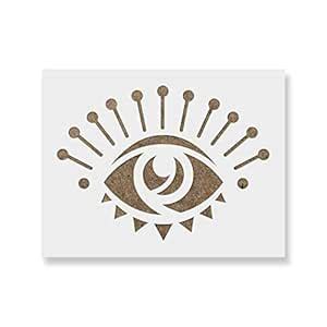 Promisla Evil Eye Stencil - Reusable Stencils for Painting - Create DIY ...