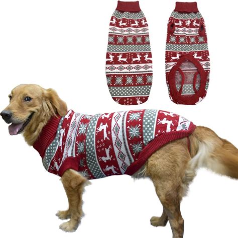 Amazon.com : Vehomy Dog Christmas Sweater Xmas Pet Winter Knitwear ...