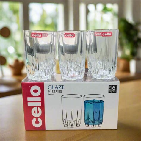 AM5692 Cello Glaze juice tumbler 260ml - 6pcs set – Amd-Deodap