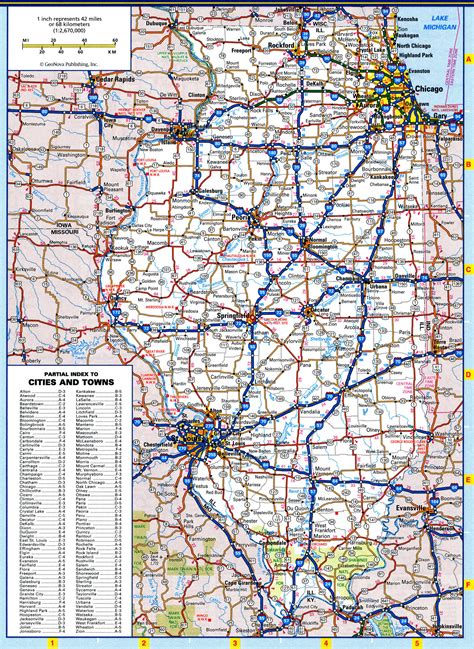 Printable Illinois Map