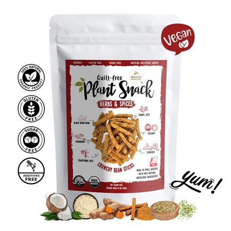 Organic Crunchy Bean Sticks - Herbs & Spices Snack Pack