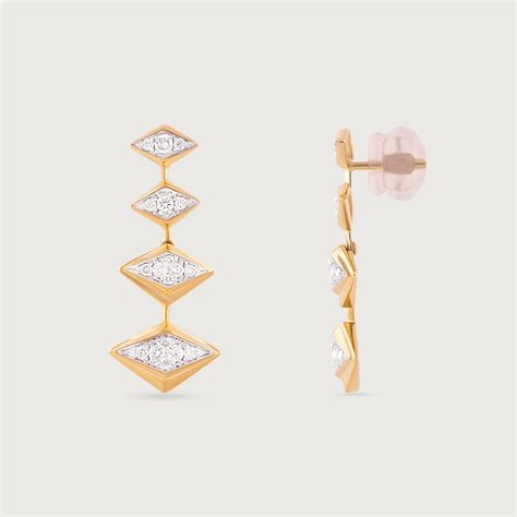 Disco Beat Gold & Diamond Drop Earrings