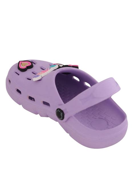 Minnie Mouse Clogs – Purple with Smile & Heart Charms – Yellow Bee India