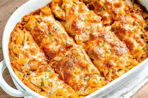 Cheesy Baked Pasta Recipe with Creamy Meat Sauce – Baked Pasta ...