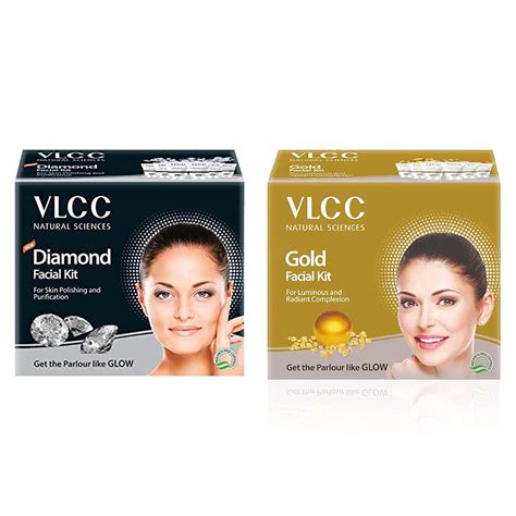 VLCC Diamond Facial Kit (6 x 8.33 g) + VLCC GOLD FACIAL KIT PACK OF 2 ...