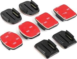 SHOPEE Helmet Adhesive Sticky Mounts, Flat + Curved 3M Adhesive Mounts ...