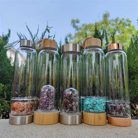Crystal Water Bottles 19oz Large Crystal Elixir Infused Water Bottle ...