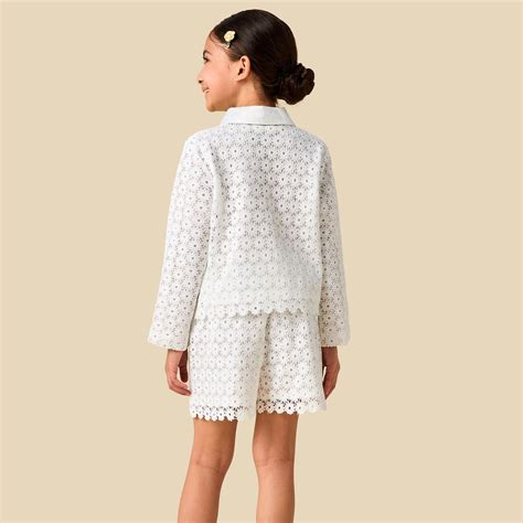 Buy Juniors Floral Broderie Anglaise Detail Shirt and Shorts Set from ...