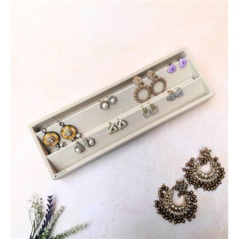 Buy La Trove Premium Velvet Earring Studs Organizer Sleek Jewellery ...