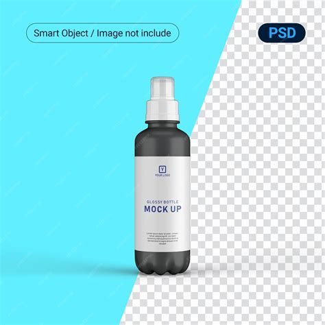 Premium PSD | Glossy spray bottle mockup