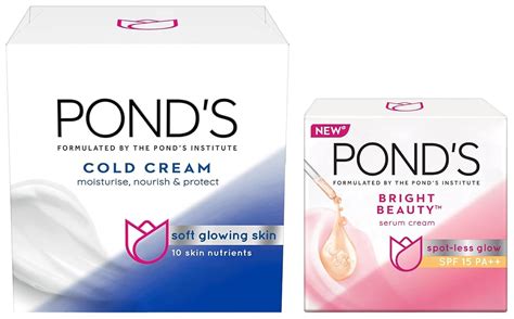 POND'S Moisturising Cold Cream, 102ml & Pond's Bright beauty sport-less ...