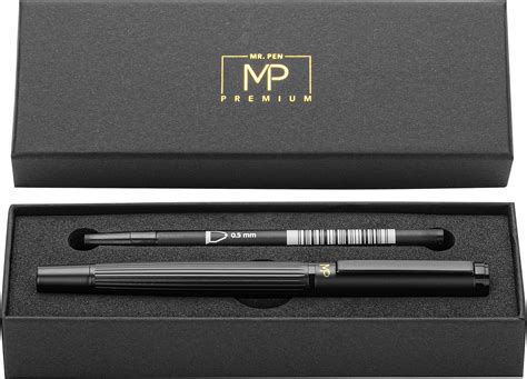 Mr. Pen - Caneta de luxo, barril preto fosco, tinta preta, caneta ...