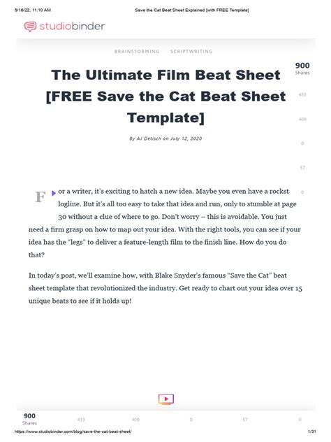 Beat Sheet Examples 的图像结果