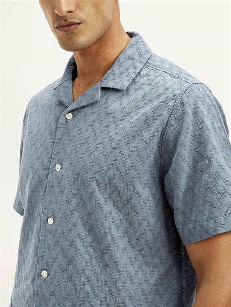 Men's Resort Collar Chevron Loose Fit Shirt – Levis India Store